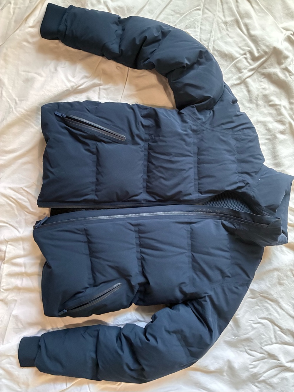 lululemon athletica Navy Quilted Down Puffer Jacket